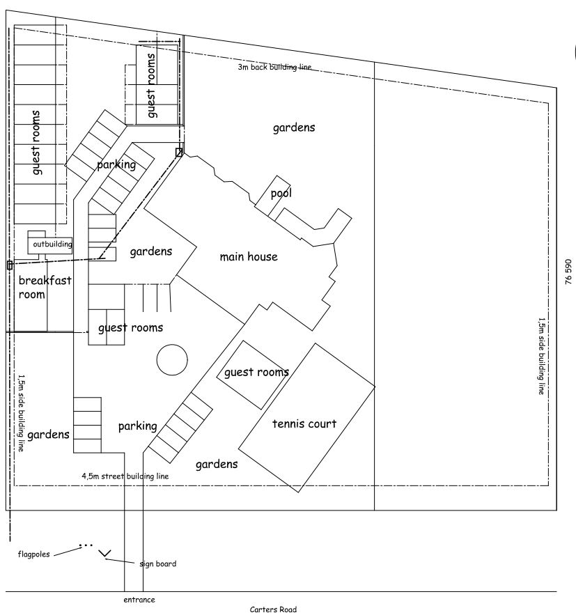 Layout of Carters Rest Guesthouse